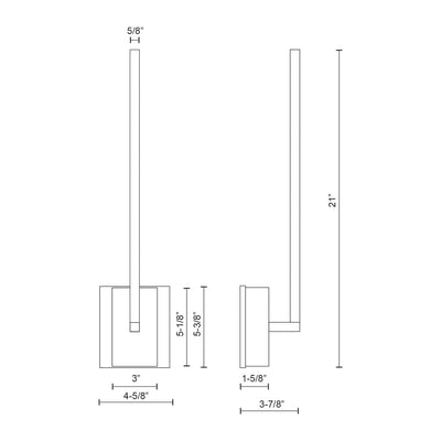 Pandora 18-in Aluminum Acrylic Wall Sconce