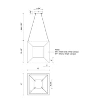 Morina 12-in Dimmable LED Geometric Pendant