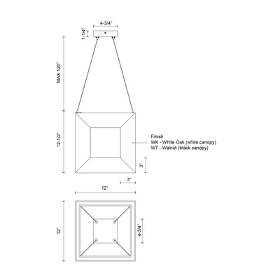 Morina 12-in Dimmable LED Geometric Pendant