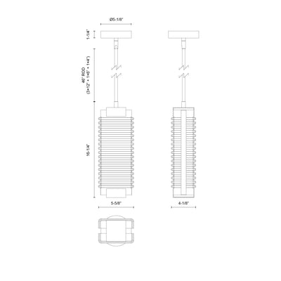 Alai 16-in Steel Pendant