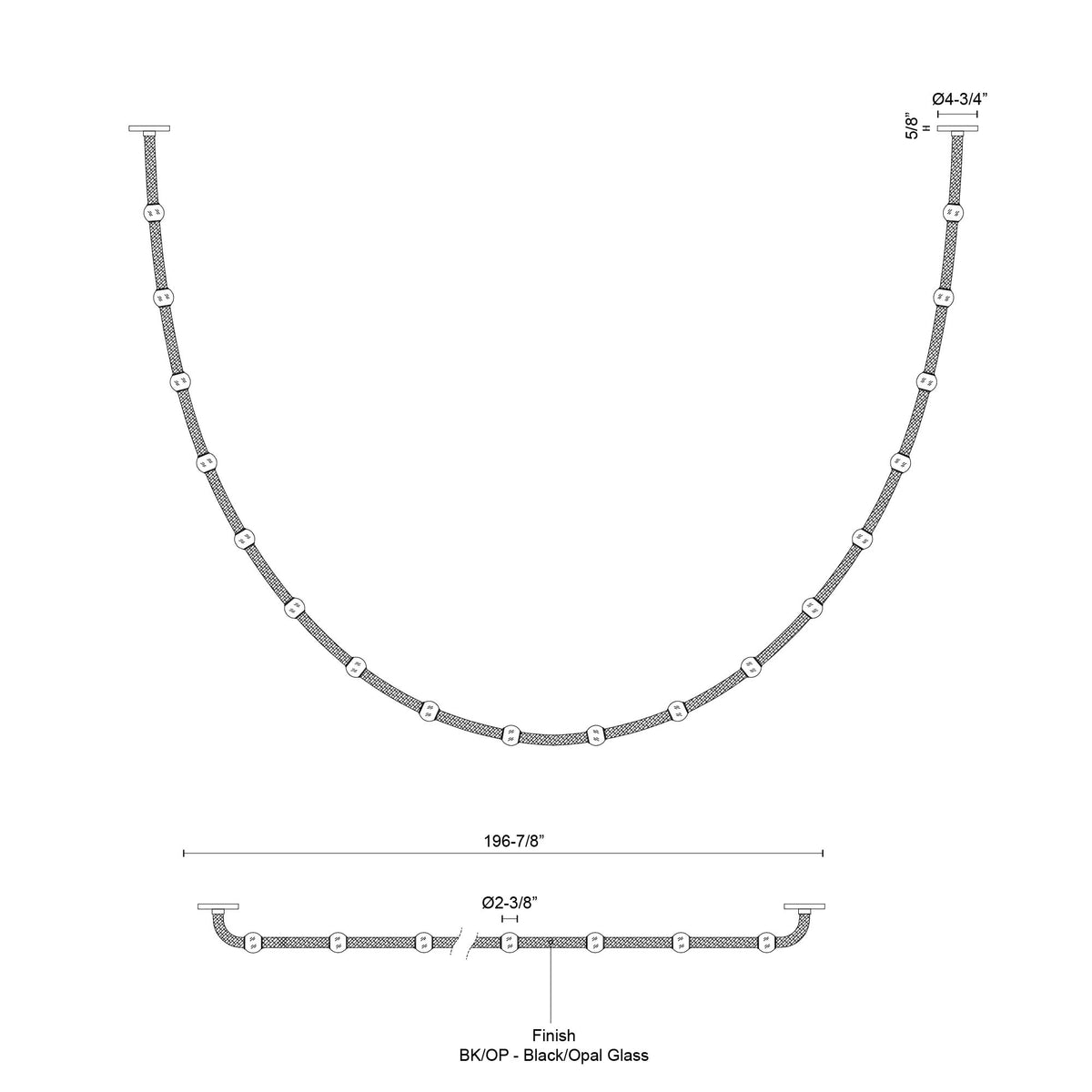 Corda 17-ft Aluminum Pendant