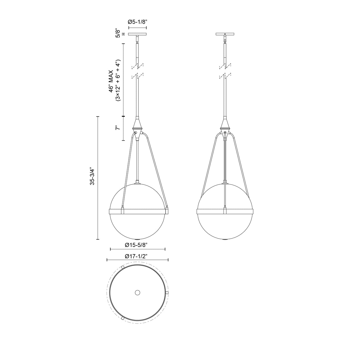 Harmony 18-in Steel Pendant