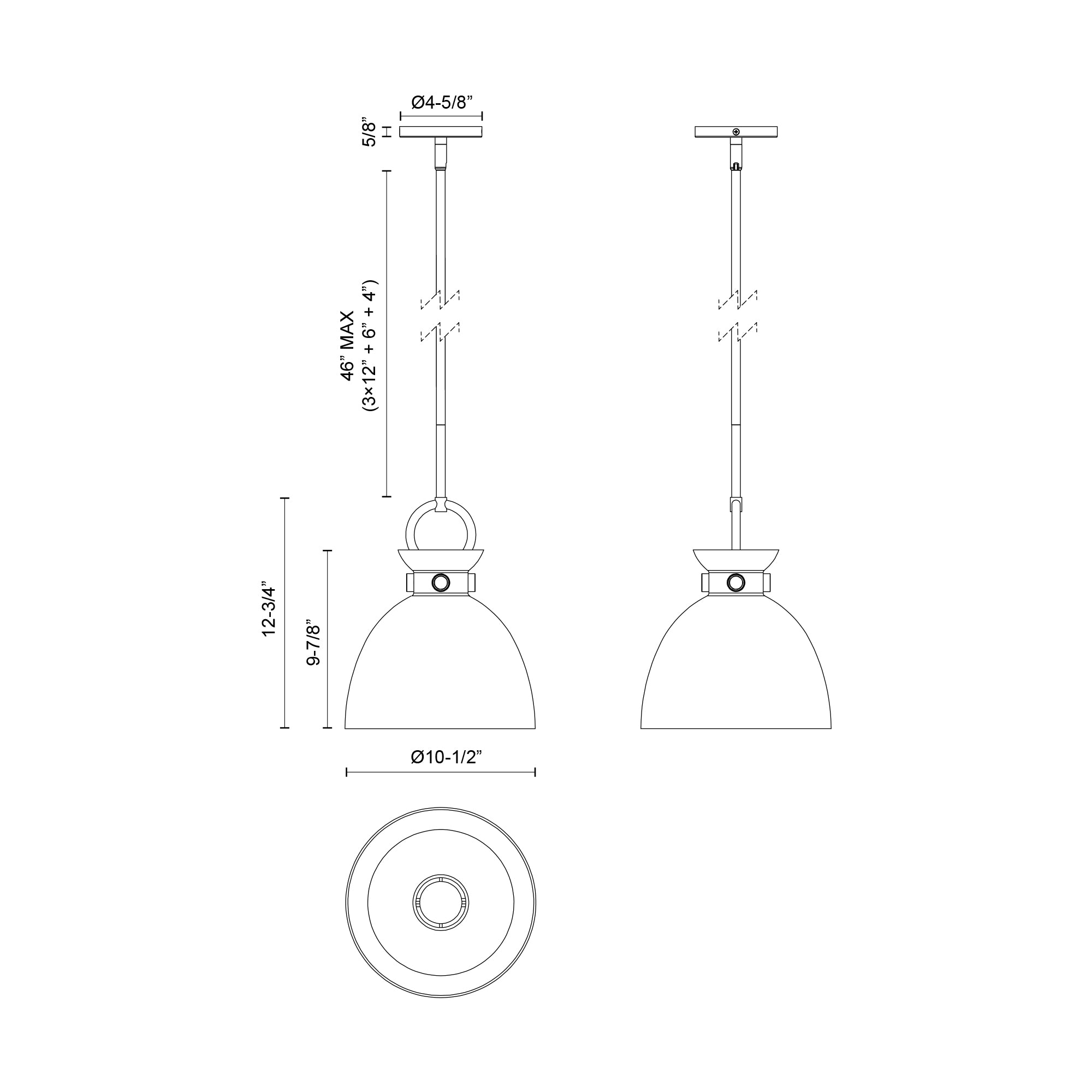 Waldo 11-in 1 Light Clear Glass Socket Pendant