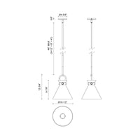 Emerson 11-in Steel Pendant