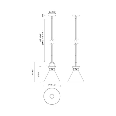 Emerson 11-in Steel Pendant