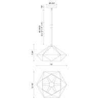 Krysta 14-in Steel Pendant