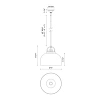 Lancaster 15-in Steel Pendant