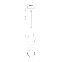 Marcel 4-in Steel Pendant
