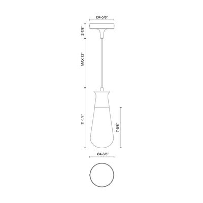 Marcel 4-in Steel Pendant