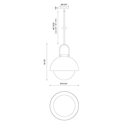 Harper 16-in Glass 1 Light Socket