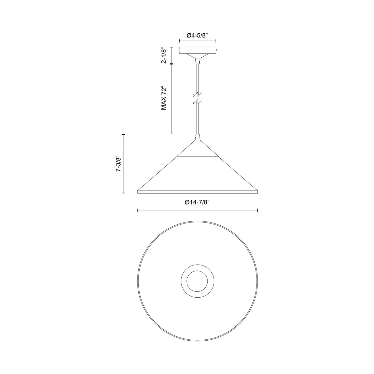Mauer 15-in Steel Pendant