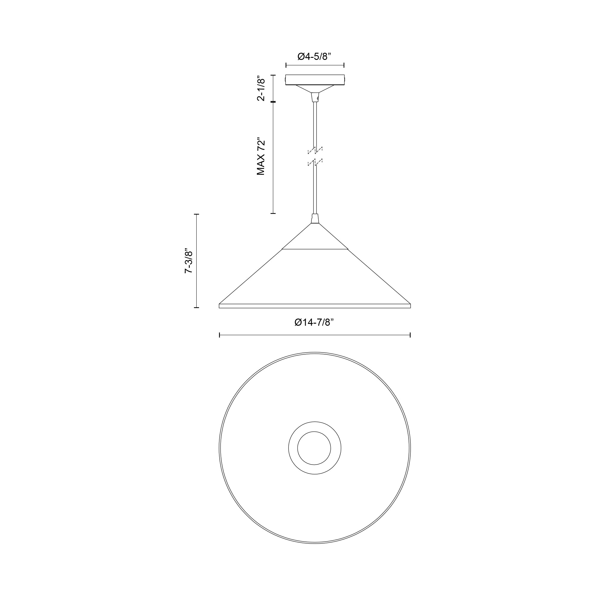 Mauer 15-in Steel Pendant