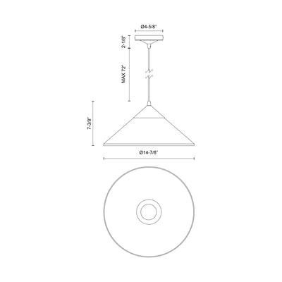 Mauer 15-in Steel Pendant