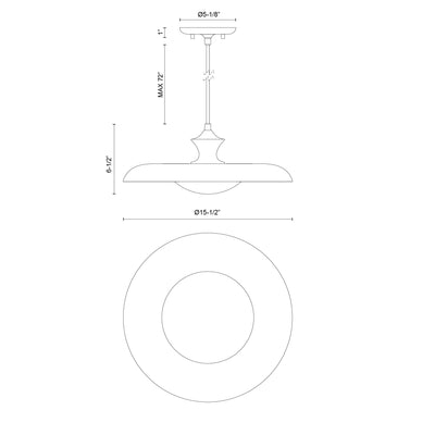 Minori 15-in Steel Pendant