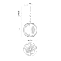 Cherise 12-in Steel Pendant