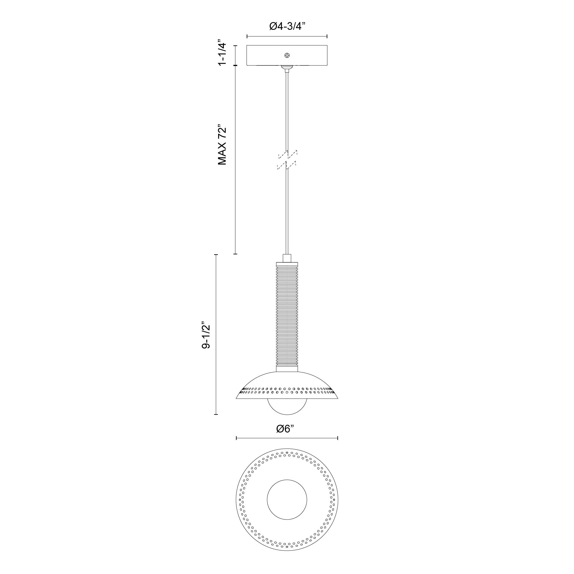 Arden 9-in Opal Glass and Steel Shade LED Pendant
