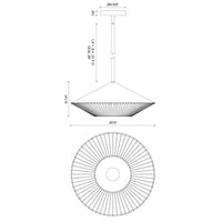 Daphne 15-in Steel Pendant