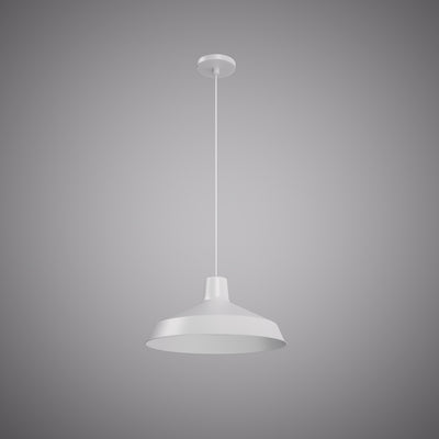 16-inch Matte White Dimmable Pendant Light