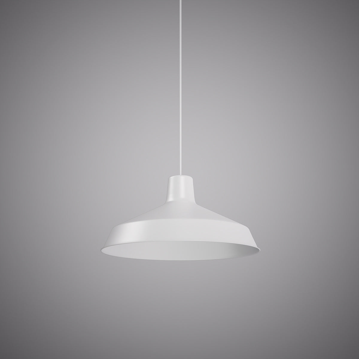 16-inch Matte White Dimmable Pendant Light