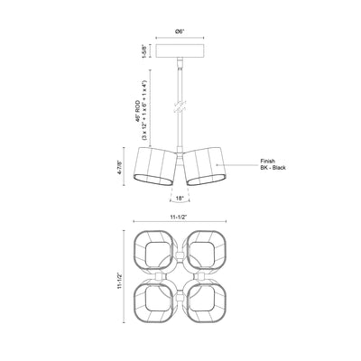 Arena 11-in Aluminum Pendant