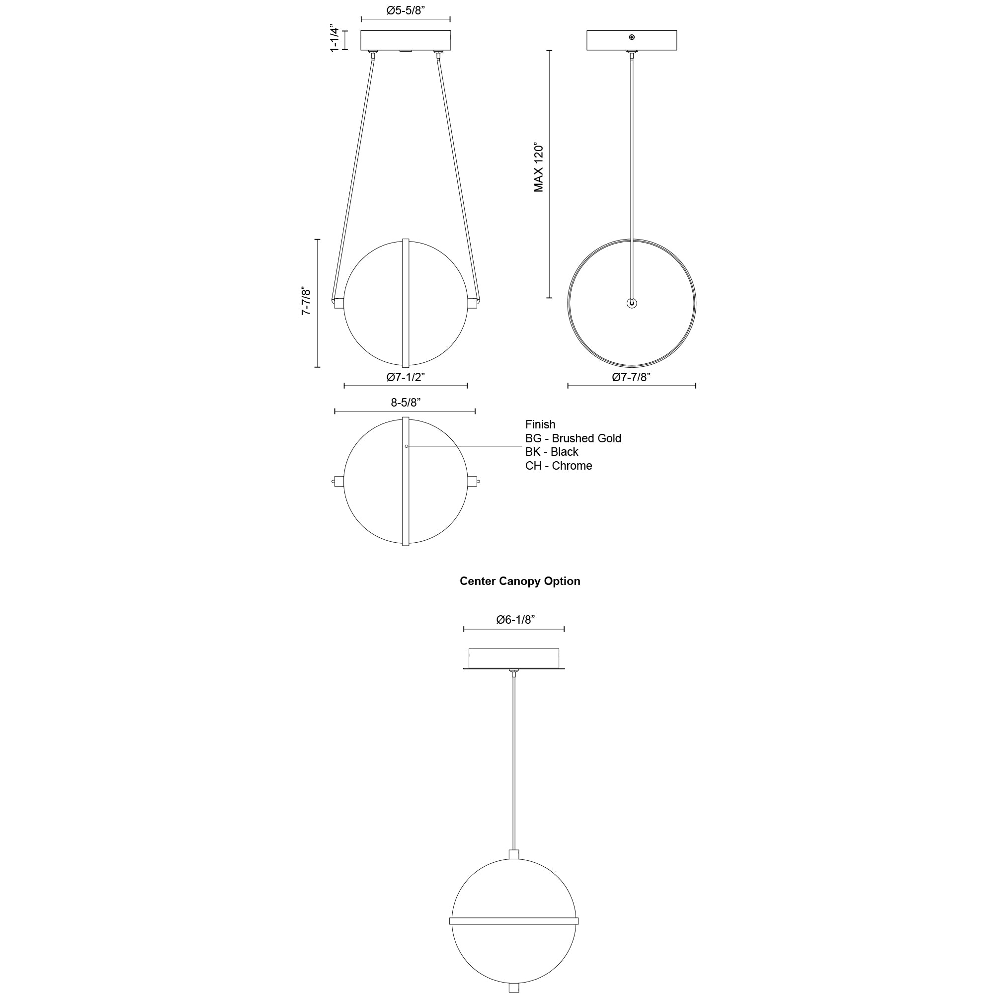 Aries 8-in Aluminum Pendant