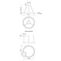 Cumulus Minor 32-in Steel Pendant