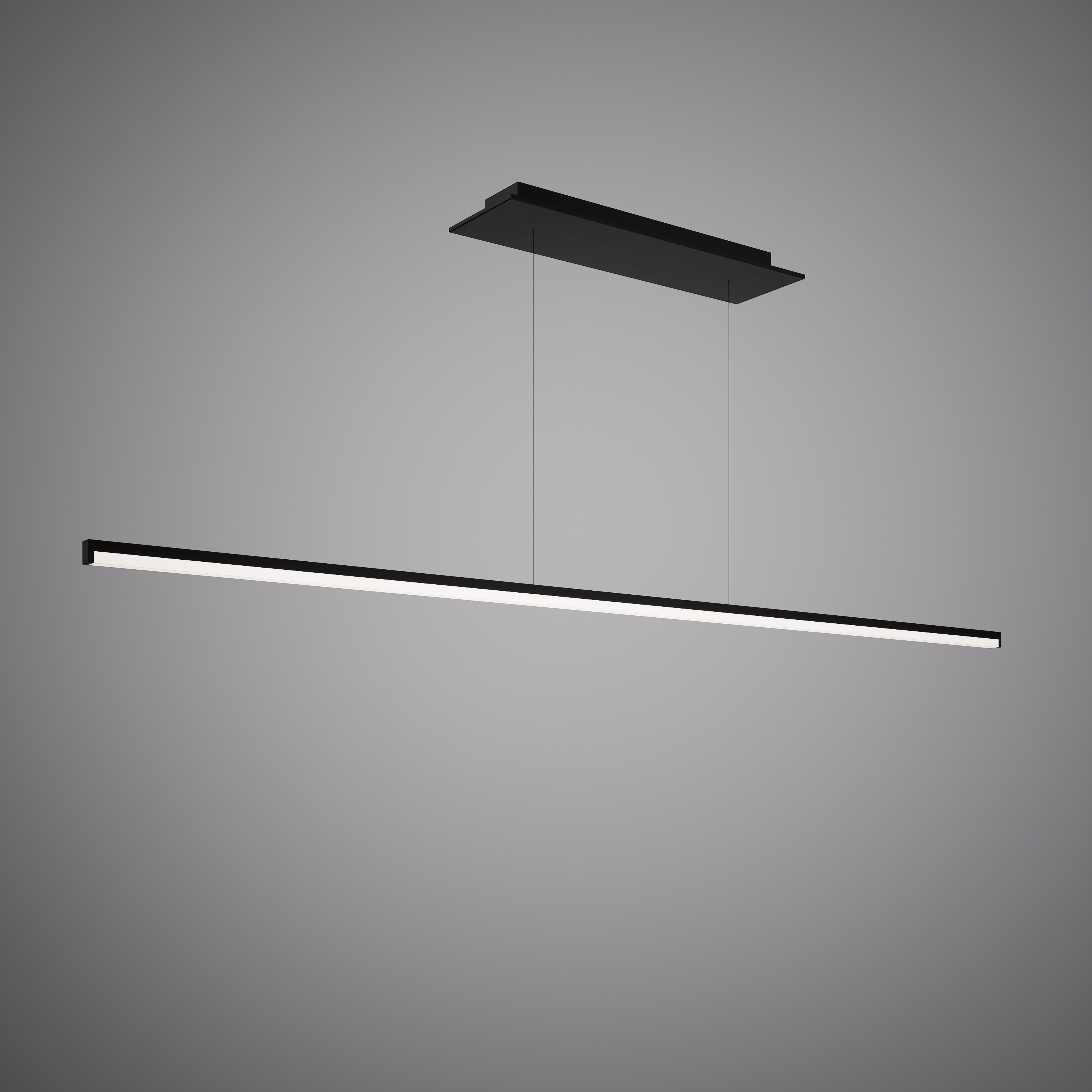 Led 59-in Linear Chandelier Matte Black  Dimmable 32W