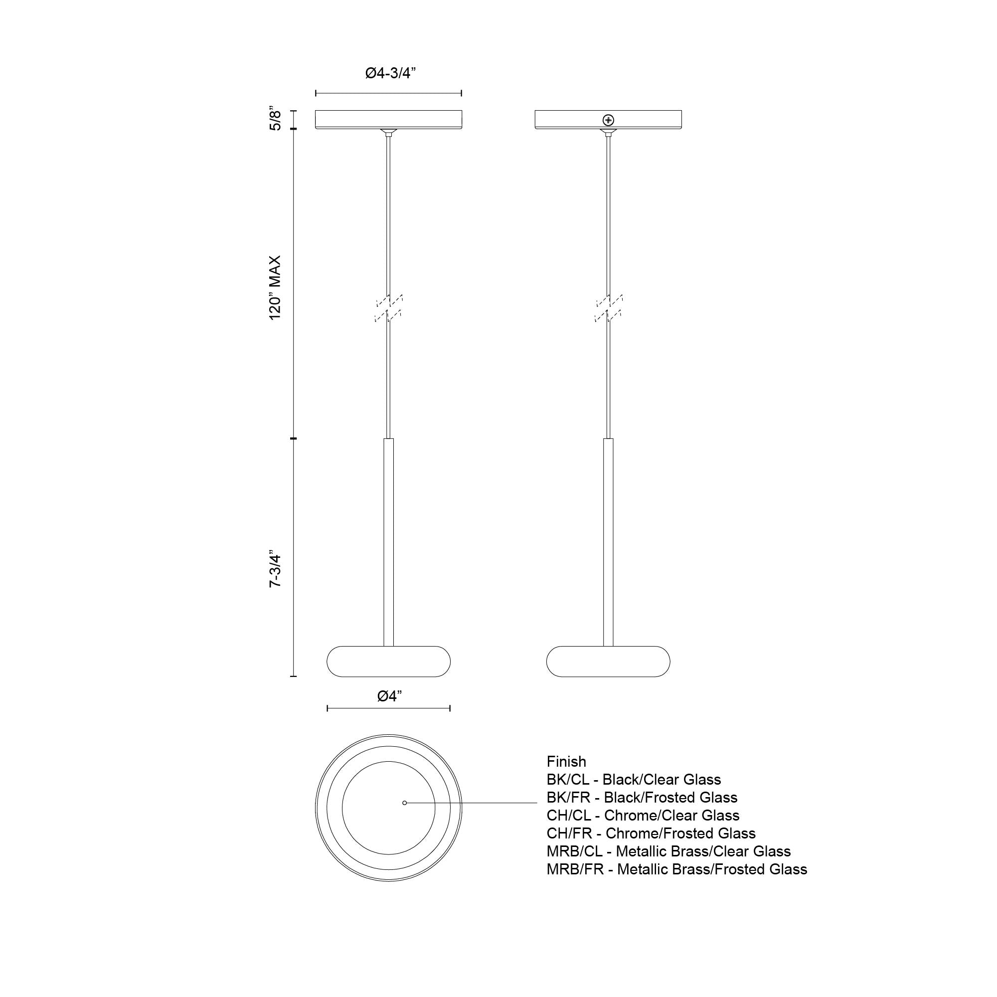 Stephord 4-in Aluminum Pendant