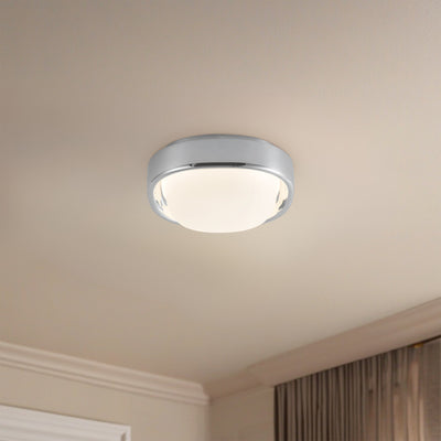 Pebble 8-in Brass Flush Mount