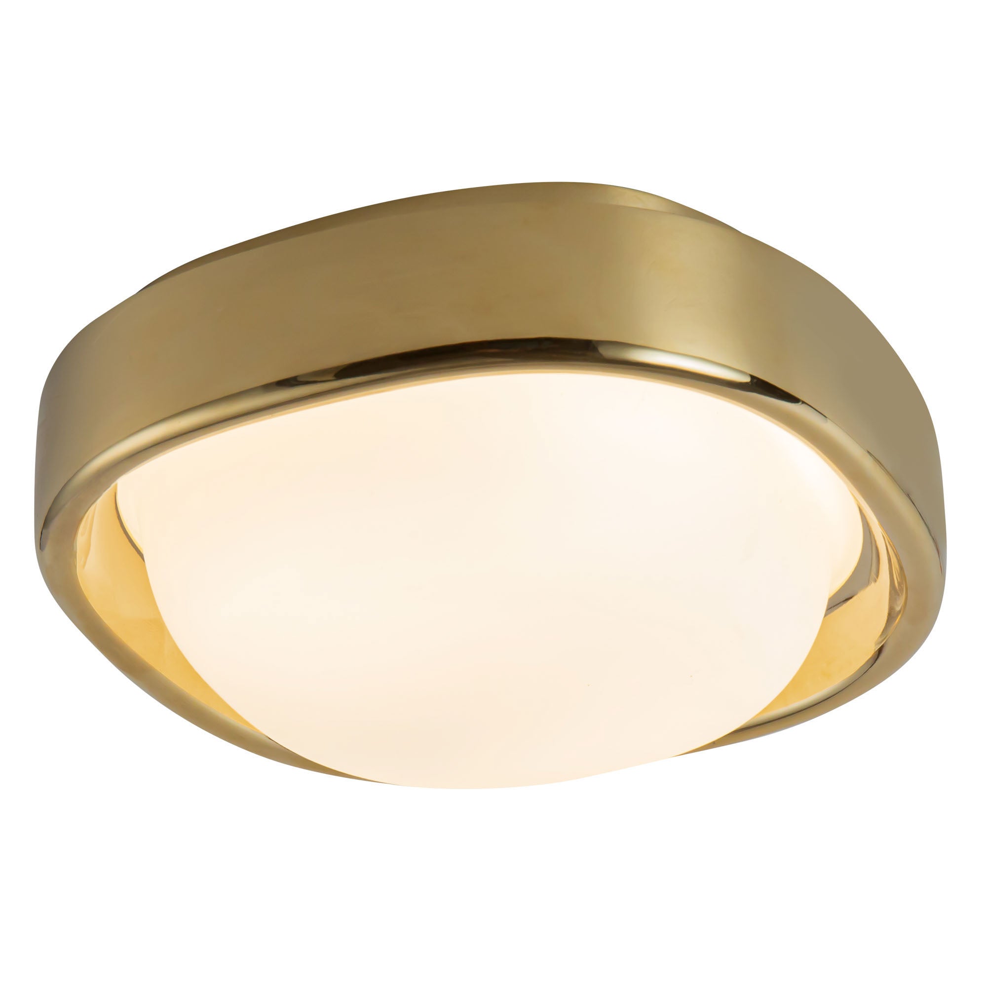 Pebble 8-in Brass Flush Mount