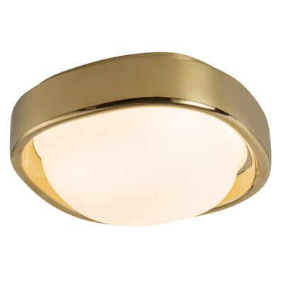 Pebble 8-in Brass Flush Mount