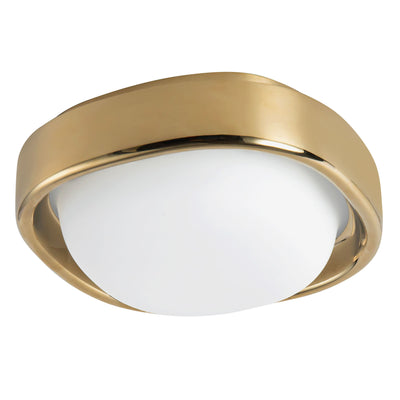Pebble 8-in Brass Flush Mount