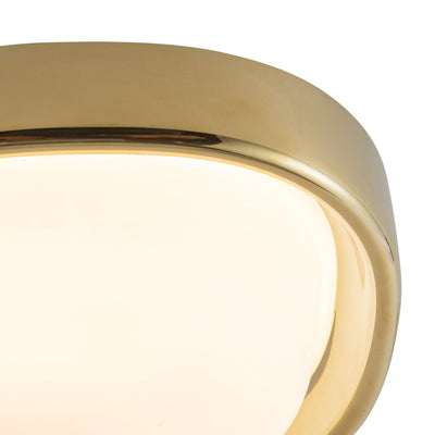 Pebble 8-in Brass Flush Mount