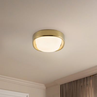 Pebble 8-in Brass Flush Mount