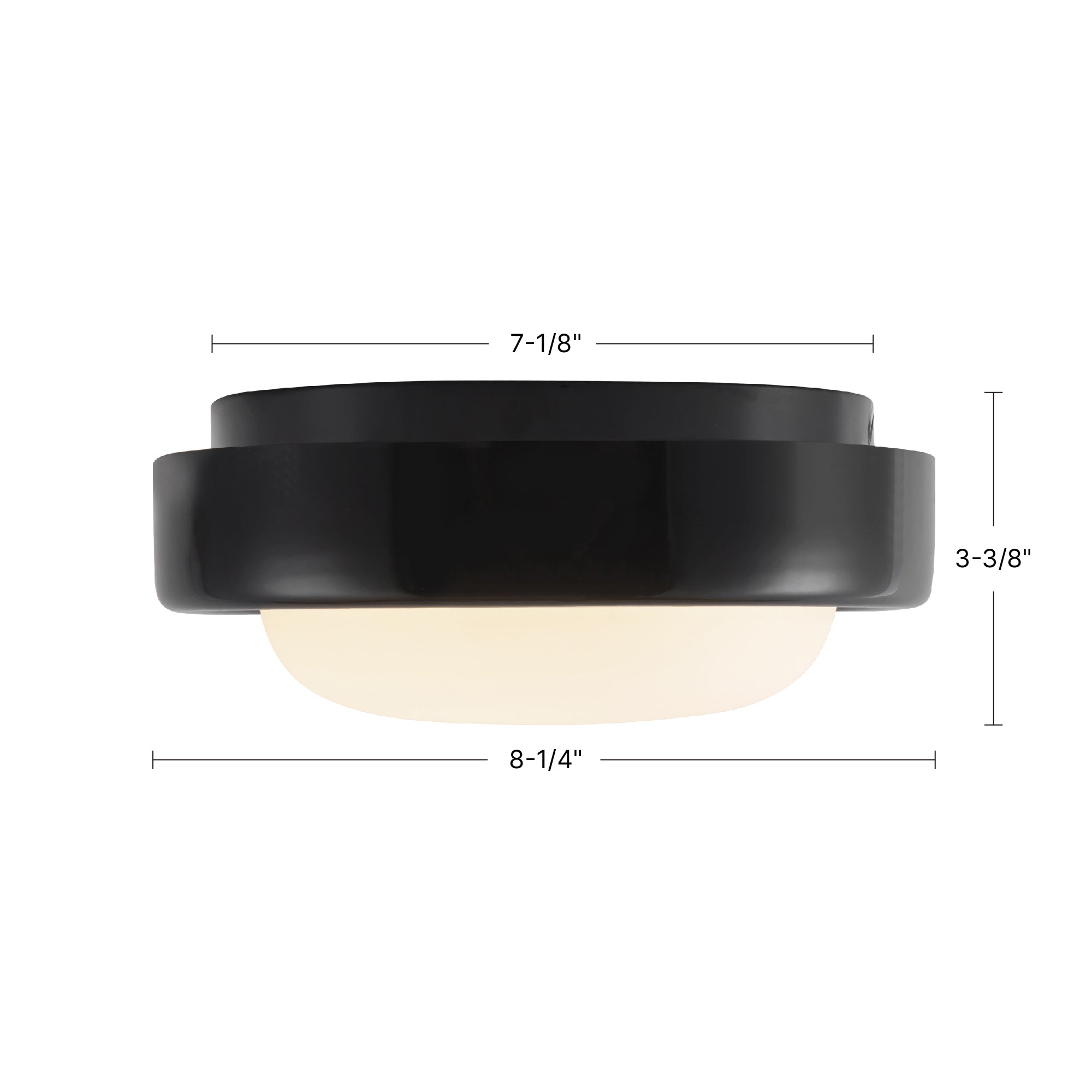 Pebble 8-in Brass Flush Mount