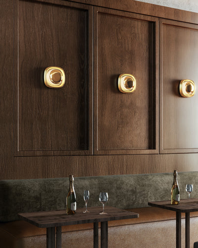 Pebble 8-in Brass Wall Sconce