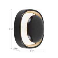 Pebble 8-in Brass Wall Sconce