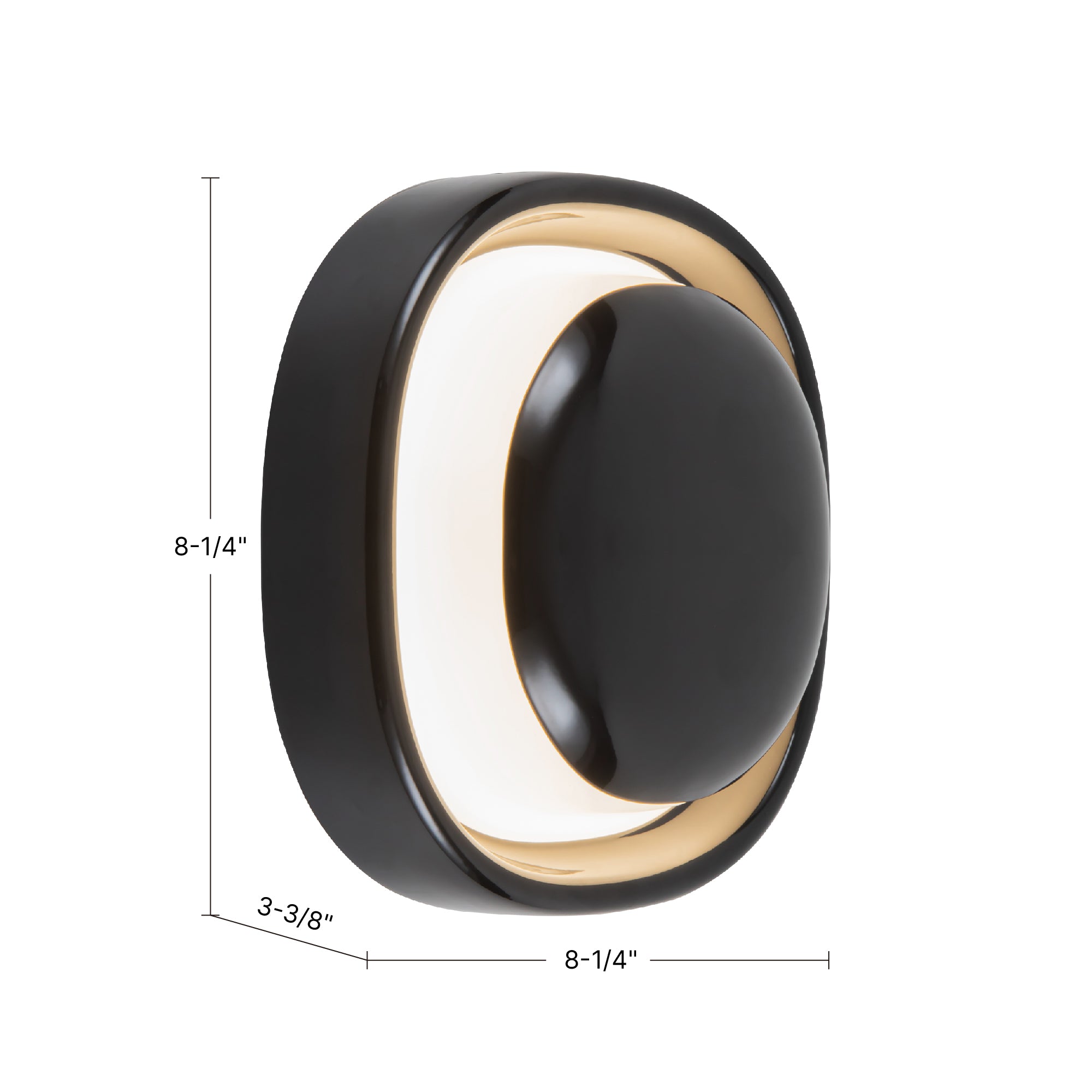 Pebble 8-in Brass Wall Sconce