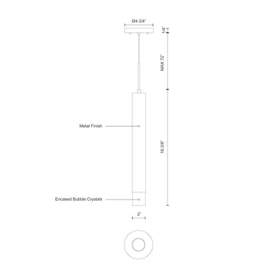 Pendula 16-in Steel Pendant