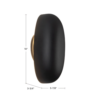 Perle 10-in Aluminum Steel Wall Sconce
