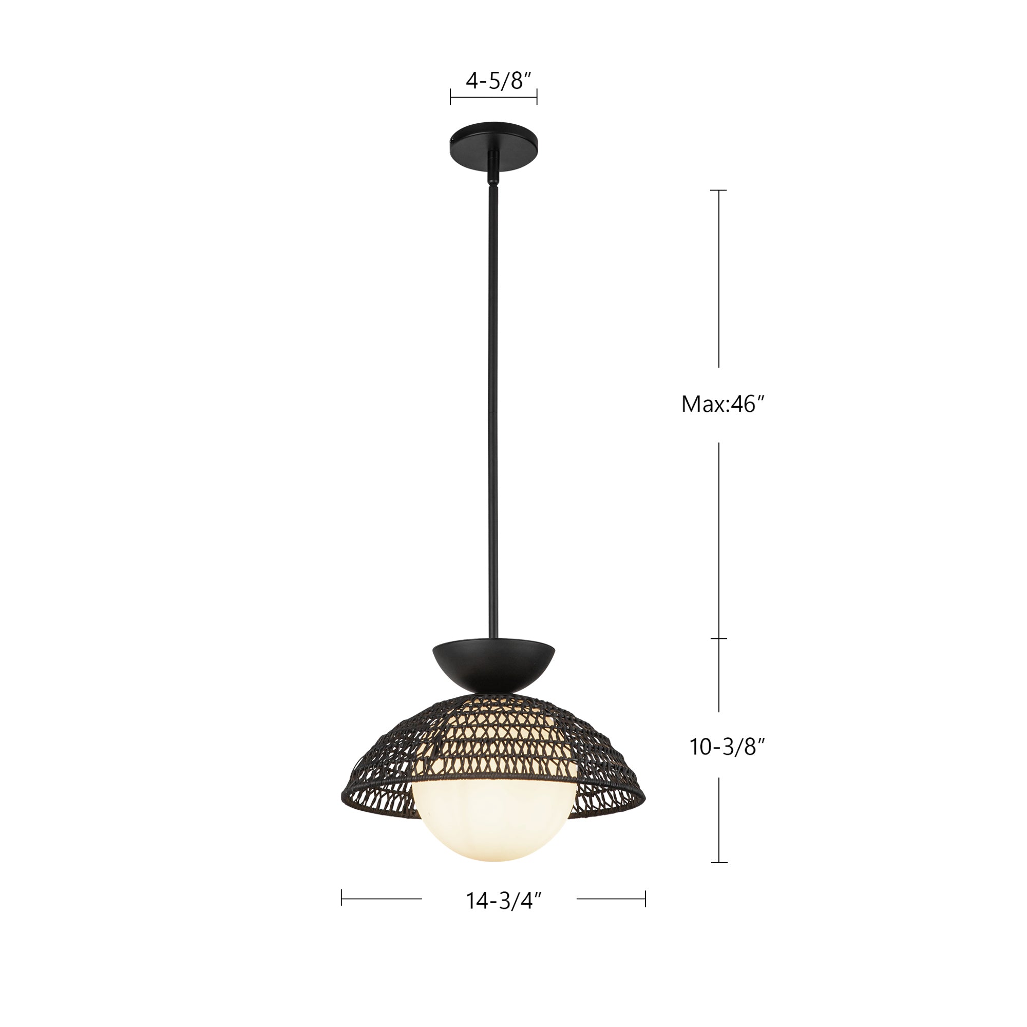 Perth 14-in Steel Pendant