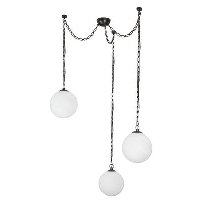 Petra 12-in 3 Light Steel Chandelier