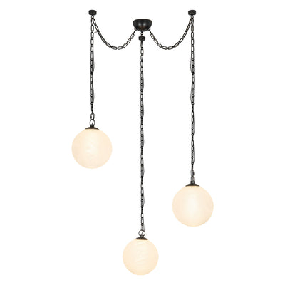 Petra 12-in 3 Light Steel Chandelier