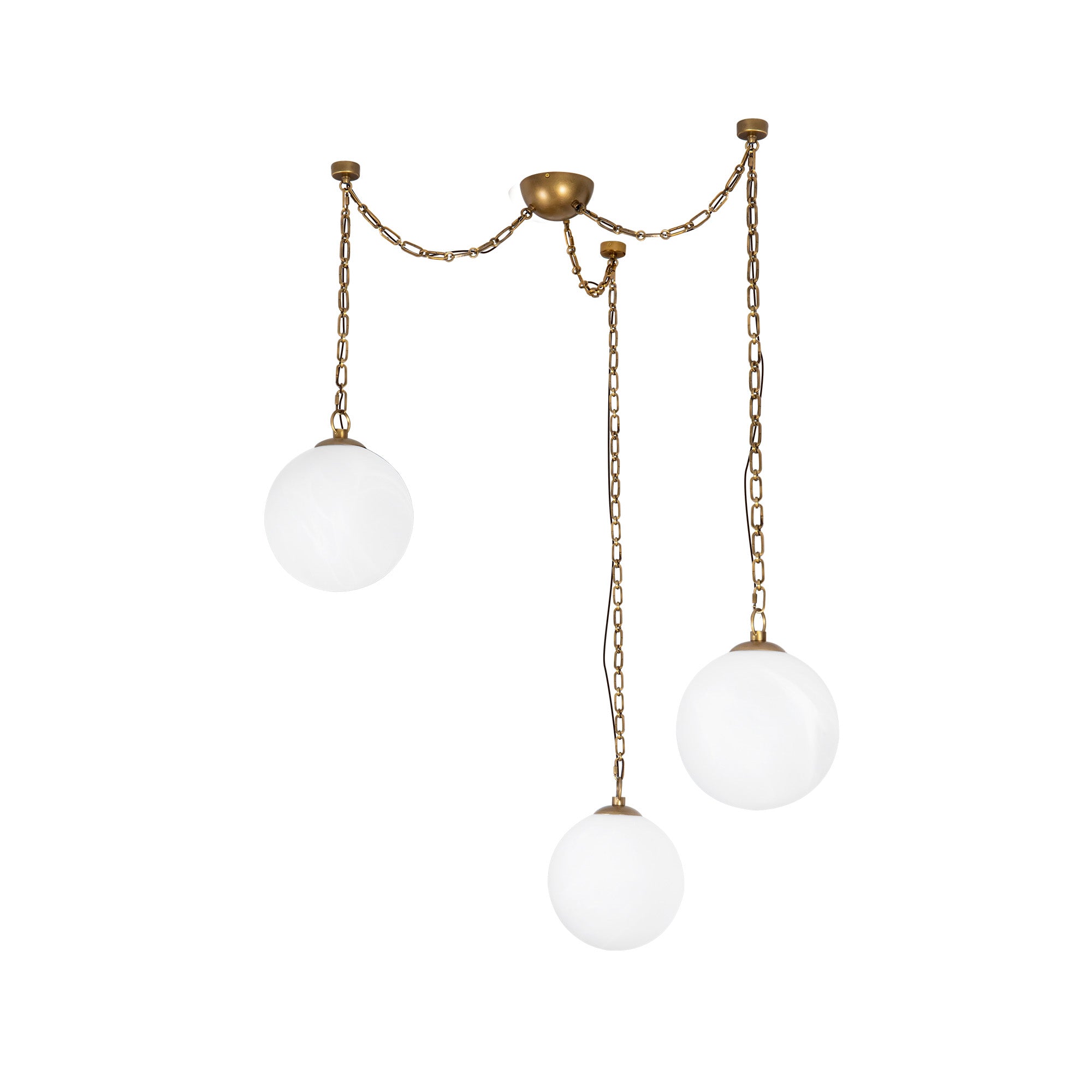 Petra 12-in 3 Light Steel Chandelier