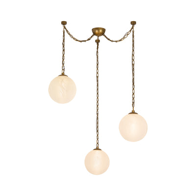 Petra 12-in 3 Light Steel Chandelier