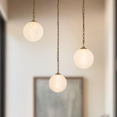Petra 12-in 3 Light Steel Chandelier
