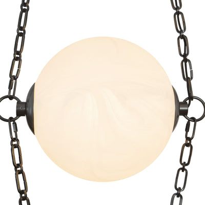 Petra 10-in 3 Light Steel Chandelier