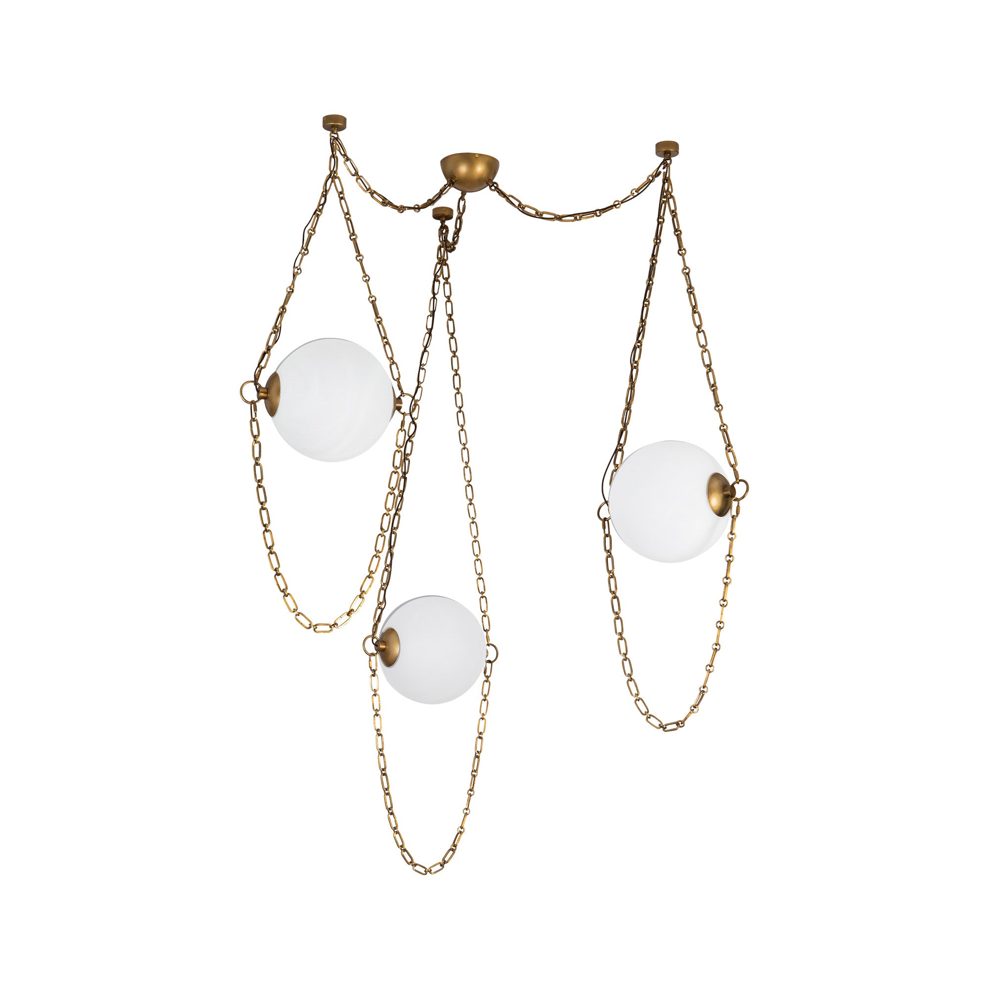 Petra 10-in 3 Light Steel Chandelier