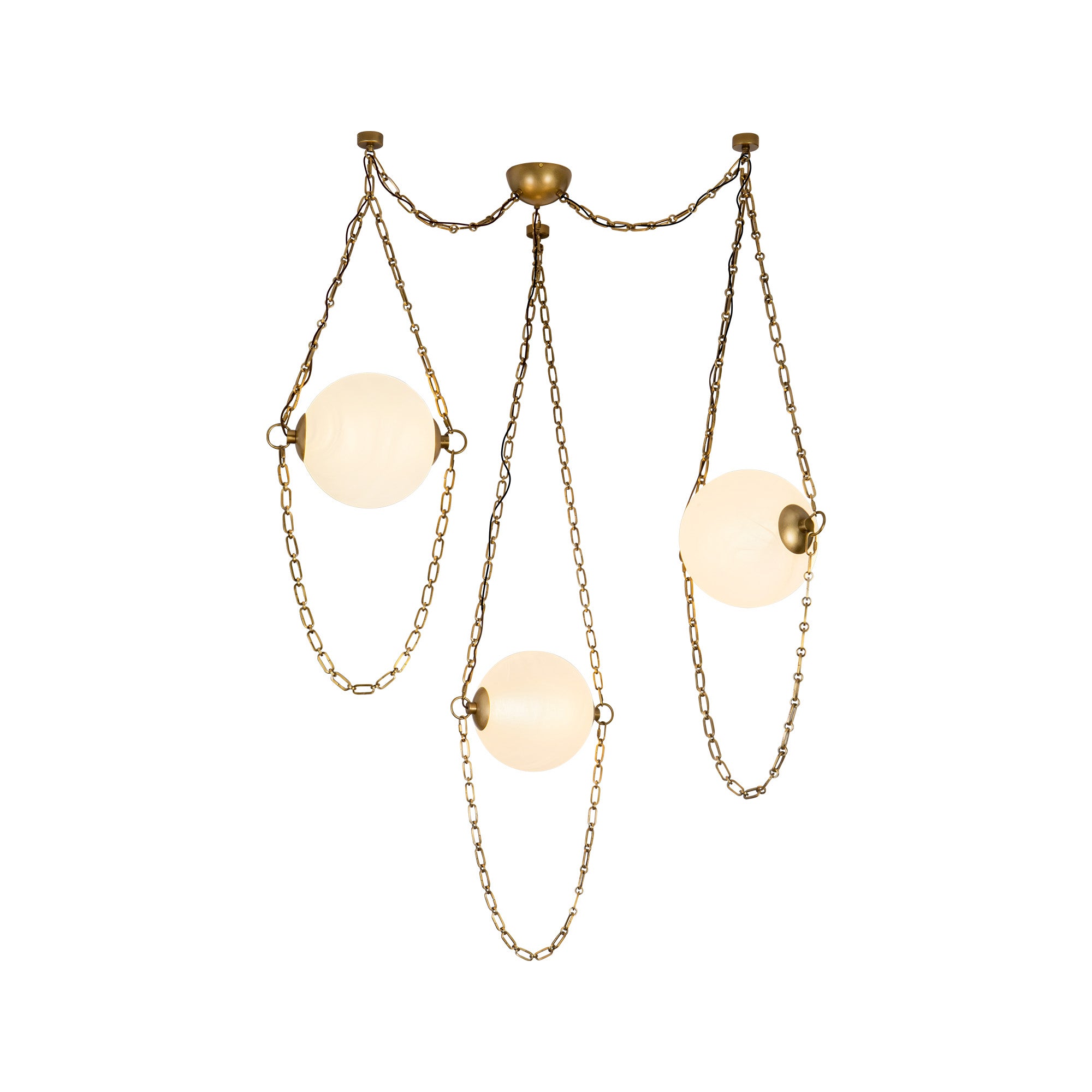 Petra 10-in 3 Light Steel Chandelier