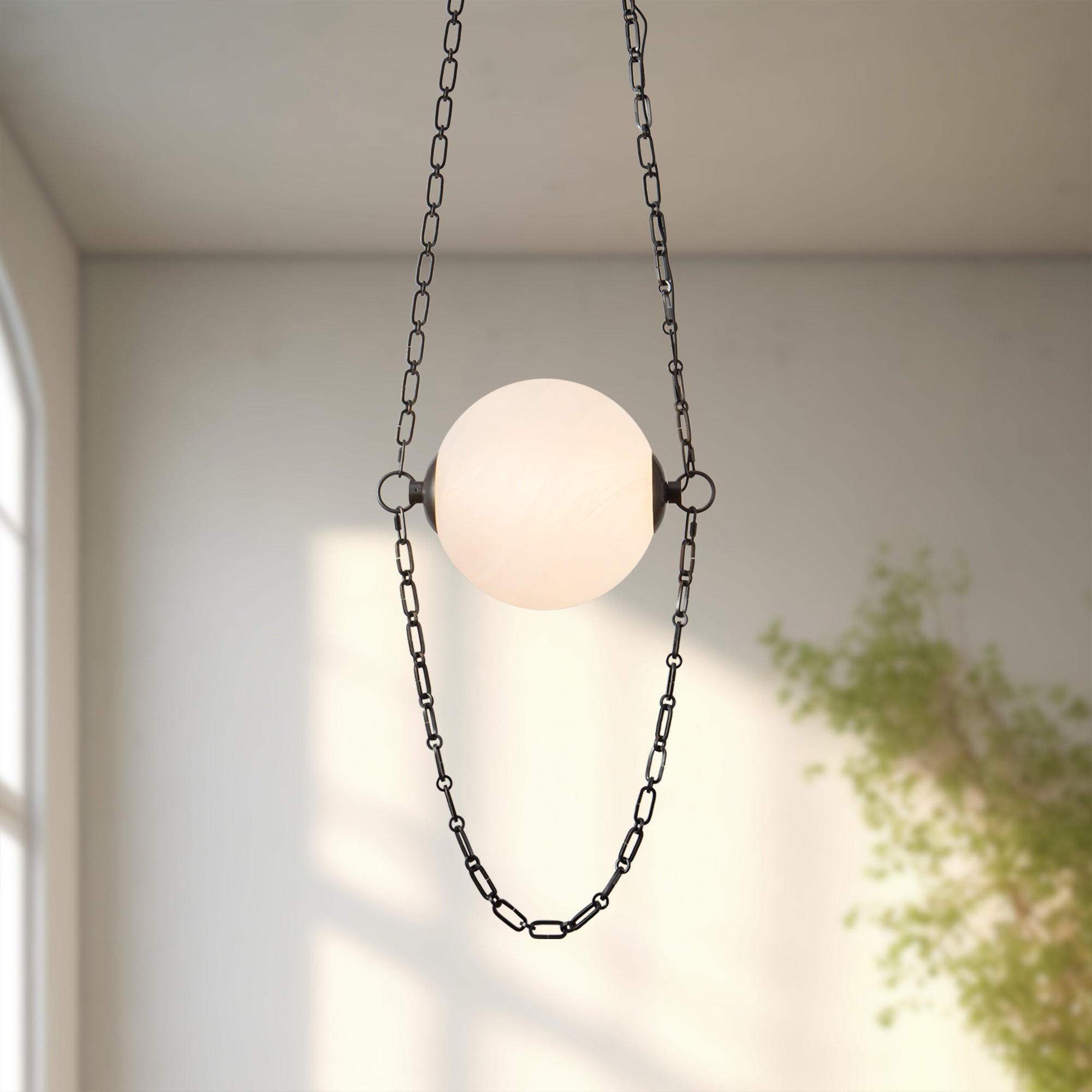 Petra 10-in Steel Pendant